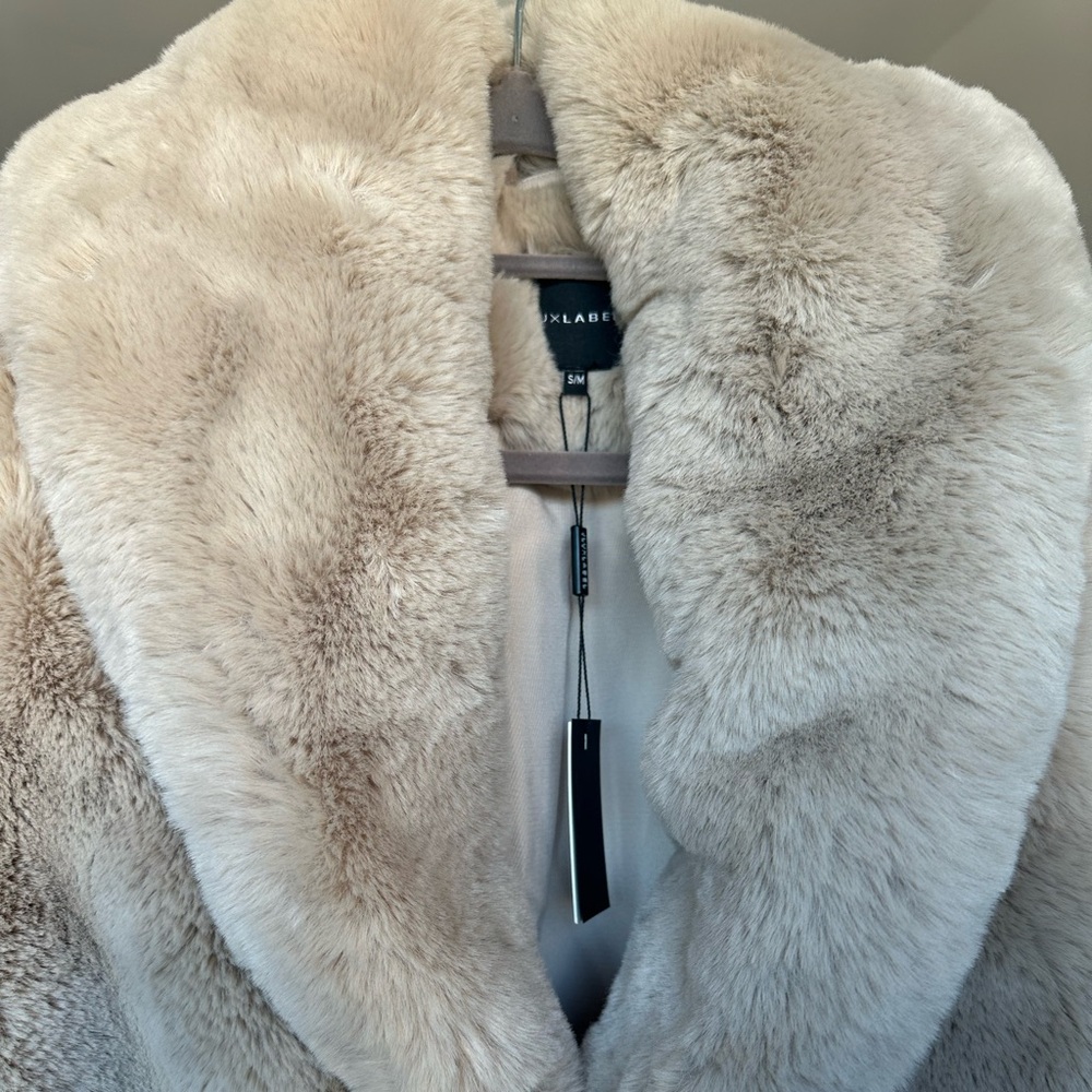 JLUXLABEL Plush Cream Teddy Jacket